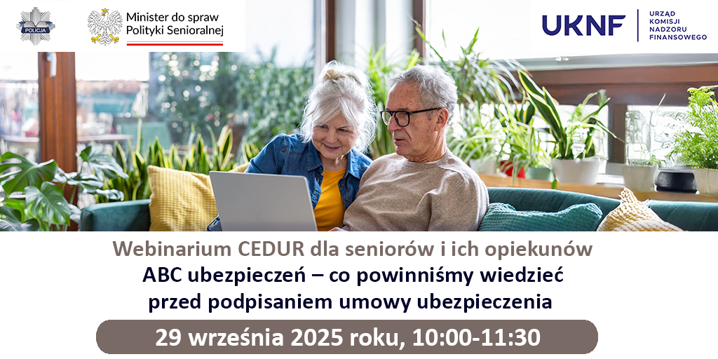 Informacja nt. webinarium dla seniorów i ich opiekunów 29 września 2025
