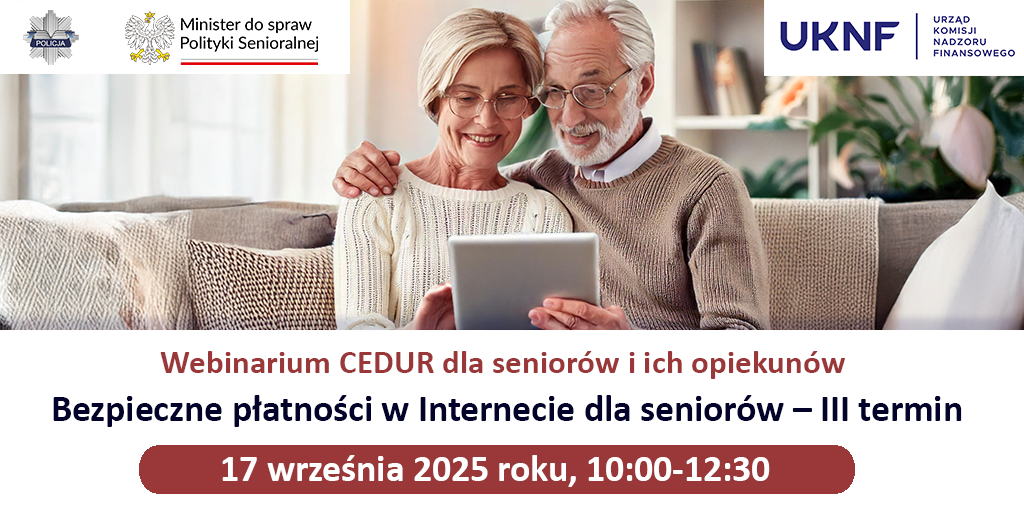 Informacja nt. webinarium dla seniorów i ich opiekunów 17 września 2025