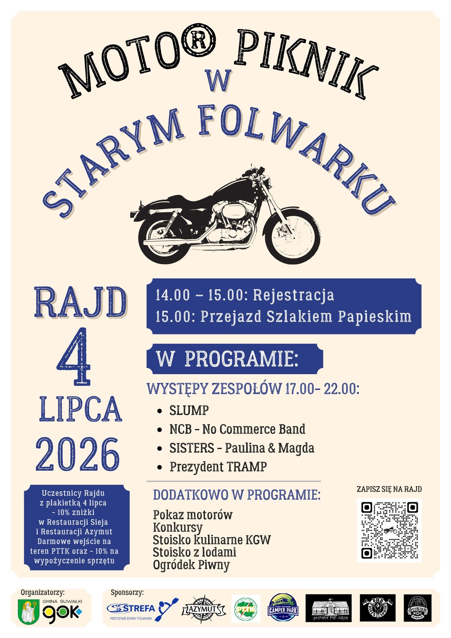 Już 4 lipca zapraszamy wszystkich miłośników motocykli i dobrej muzyki na Moto® Piknik w Starym Folwarku!